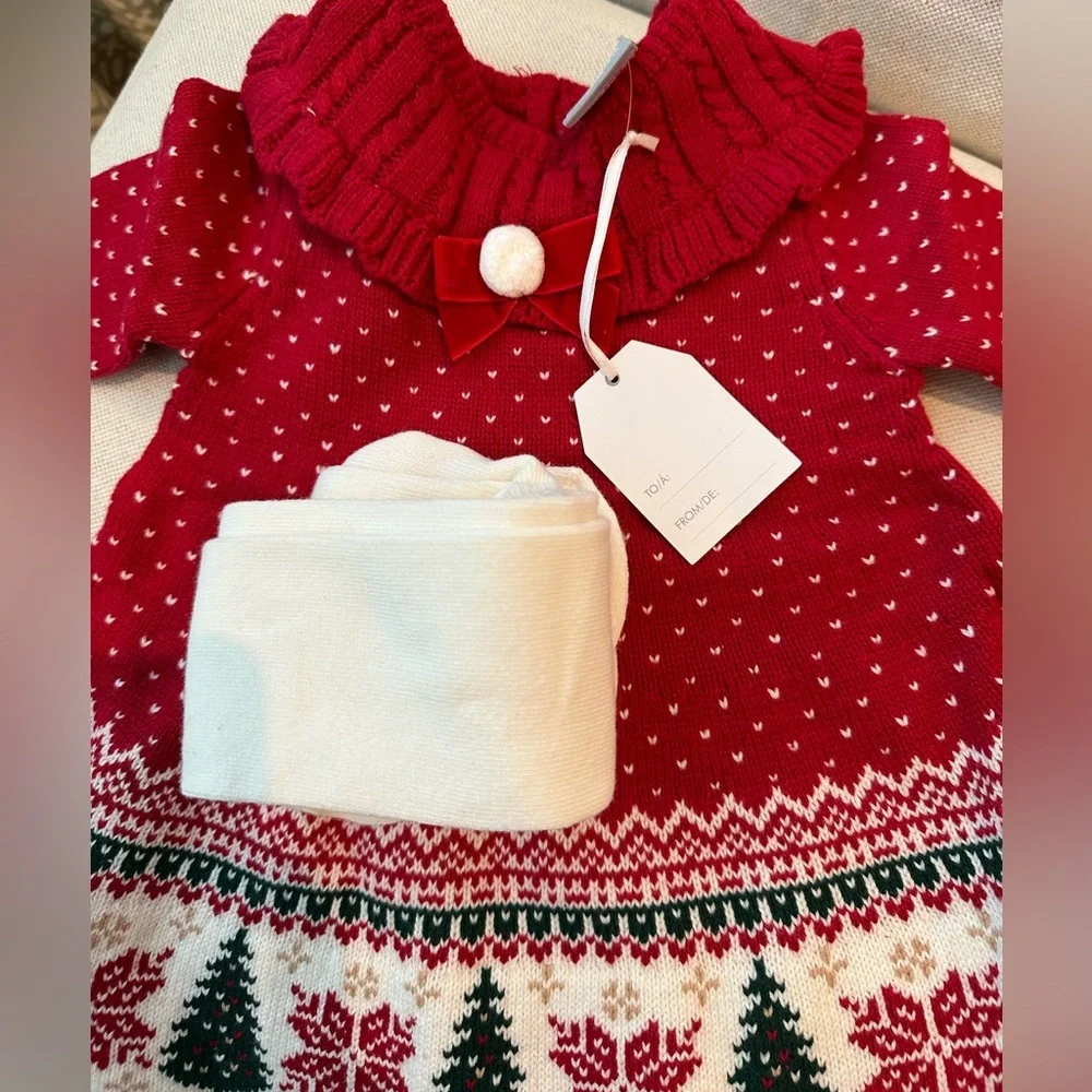 Festive Red and White Kids Matching Set - Picture 2 of 5